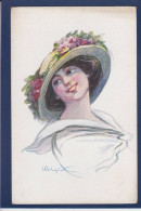 CPA 1 Euro Femme Chapeau Illustrateur Woman Art Nouveau Non Circulée Prix De Départ 1 Euro - Women