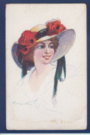 CPA 1 Euro Femme Chapeau Illustrateur Woman Art Nouveau Non Circulée Prix De Départ 1 Euro - Women