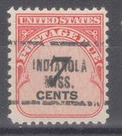 USA Precancel Vorausentwertungen Preo Locals Mississippi, Indianola 704 - Precancels