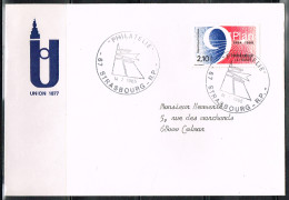 PHIL-L76 - FRANCE Cachet Comm. Illustré Sur Lettre Philatélie Strasbourg 1985 - Commemorative Postmarks