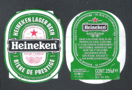 HEINEKEN  - 25 CL -  BIERETIKET  (BE 721) - Bier