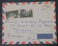Timbre Archipel Des Comores 10f Vert Mosquée De Moroni X 2 Sur Enveloppe Vers Périgueux 1950 - Cartas & Documentos