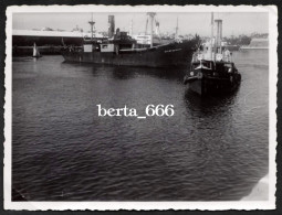 Fotografia Antiga * Porto De Leixões * 1946 * Steamship City Of Antwerp Real Photo - Schiffe