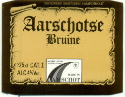 Oud Etiket Bier Aarschotse Bruine - Brouwerij / Brasserie Biertoren Te Kampenhout - Cerveza