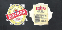 BROUWERIJ BOCKOR - KORTRIJK BELLEGEM -  VANDER GHINSTE - BOCKOR PILS BELLEGEM -  25 CL  -   2 BIERETIKETTEN  (BE 723) - Beer