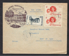 MADAGASCAR Enveloppe Illustrée, 1948, Très Belle - Cartas & Documentos