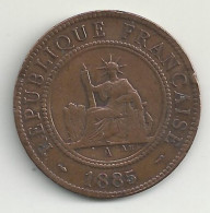 INDOCHINE - 1 Centime - 1885 - B/TB - Indocina Francese