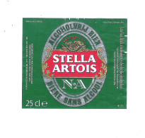 BROUWERIJEN  ARTOIS - STELLA ARTOIS- N.A. - ALCOHOLVRIJ BIER   - 1  BIERETIKET  (BE 726) - Cerveza