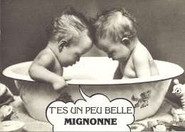 *CPM - Bébé Humoristique - 2 BB Dans Une Baignoire - T'es Un Peu Belle Mignonne - Humour