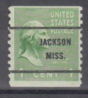 USA Precancel Vorausentwertungen Preo Bureau Mississippi, Jackson 839-61 - Precancels