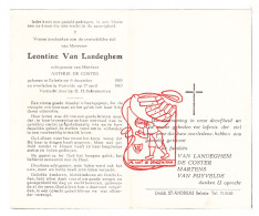 DP Leontine Van Landeghem ° Belsele Sint-Niklaas 1900 † Puivelde 1963 X Arthur De Coster // Martens Van Puyvelde - Images Religieuses