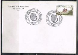 PHIL-L79 - FRANCE Cachet Comm. Illustré Sur Lettre Congrès National Philatélique Annecy 1977 - Gedenkstempel
