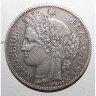 GADOURY 743 - 5 FRANCS 1870 A - Paris - TYPE CERES AVEC LEGENDE - TTB - 5 Francs
