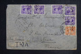 EGYPTE - Enveloppe Du Caire Pour Nice En 1946 - L 153218 - Storia Postale