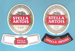 BROUWERIJEN  ARTOIS - STELLA ARTOIS  - 4  BIERETIKETTEN  (BE 732) - Cerveza