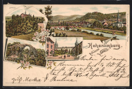 Lithographie Hohenlimburg, Schloss, Schlosshof, Hünnenpforte  - Sonstige & Ohne Zuordnung