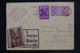 BELGIQUE - Entier Postal De Bruxelles Pour Paris En 1940 - L 153221 - Cartoline 1934-1951