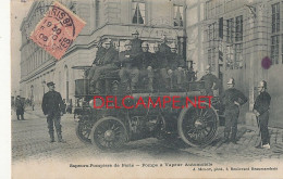 75 // PARIS   Sapeurs Pompiers De Paris    POMPE A VAPEUR AUTOMOBILE    Edit Mulot  - Other & Unclassified