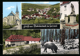 AK Rechtenbach Im Spessart, Kirche, Mühle, Denkmal  - Other & Unclassified