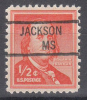 USA Precancel Vorausentwertungen Preo Locals Mississippi, Jackson 841 - Preobliterati