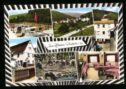 AK Windheim I. Spessart, Gasthaus Zum Hirschen, Innenansicht Speisesaal, Terrasse  - Other & Unclassified