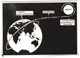 Fotografie Votava, Wien, Raumfahrt, Russische Raumsonde Mars I, Grafische Darstellung Planungs-Verlauf Der Mission  - Luchtvaart