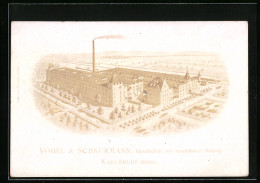 Vertreterkarte Karlsruhe (Baden), Textilfabrik Für Alttextilien Kunstwolle Und Kunstbaumwolle, Blick Zum Werk  - Non Classificati