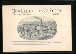 Vertreterkarte Zürich-enge, Wirkwarenfabrik Gebr.Leuthold & Co., Blick Auf Die Fabrik  - Non Classificati
