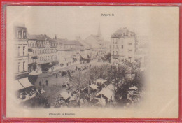 Carte Postale 90. Belfort  Marché Place De La Bascule  Très Beau Plan - Belfort - Stad