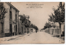 Carte Postale Ancienne Saint Agrève - L'Avenue De La Gare - Saint Agrève