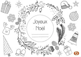 *CPM à Colorier - Joyeux Noël - Pub Edité Par Boulanger - Andere & Zonder Classificatie