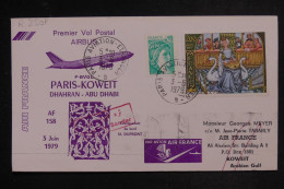 FRANCE - Enveloppe 1er Vol Paris / Koweit En 1979 - L 153223 - 1960-.... Briefe & Dokumente