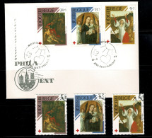 1989 2312/14 FDC ( Sint Niklaas ) & Serie Postfris Met 1édag Stempel : " Rode Kruis / Croix Rouge " - 1981-1990