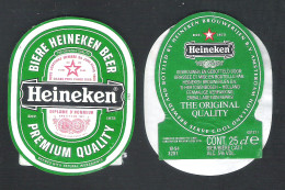 HEINEKEN  - 25 CL -  BIERETIKET  (BE 743) - Beer