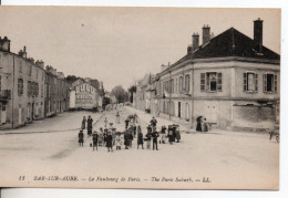 Carte Postale Ancienne Bar Sur Aube - Le Faubourg De Paris - Bar-sur-Aube