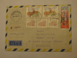 BRAZIL  AIRMAIL REGISTERED COVER TO GERMANY 1989 - Autres & Non Classés
