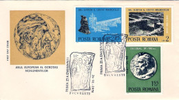 1975-Romania S.7v."anno Europeo Della Protezione Dei Monumenti"su Due Fdc Illust - FDC