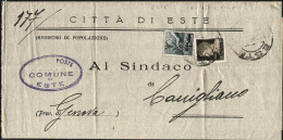 1946-piego Affr. 10c.Imperiale Senza Fasci+40c.Democratica,al Verso Impronta Mec - Macchine Per Obliterare (EMA)