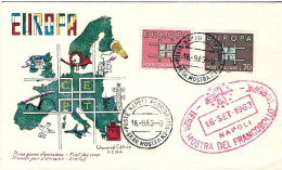 1963-s.2v.Europa Unita Su Fdc Illustrata Filagrano+cachet Ed Annullo Speciale - FDC