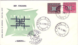 1963-s.2v.Europa Unita Su Fdc Illustrata Filagrano+cachet - FDC