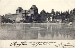 1903-Torino Riva Del Po E Castello Del Valentino, Viaggiata Diretta In Belgio - Altri & Non Classificati