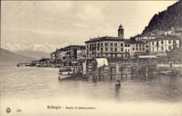 1907-Bellagio Ponte D'imbarcadero, Viaggiata Diretta In Belgio - Como