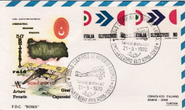1970-volo Speciale Ciampino Smirne Per Il Cinquantenario Del Volo Roma Tokyo (ca - Poste Aérienne