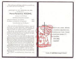 DP Maria Florentina Rooms ° Belsele Sint-Niklaas 1870 † 1953 X Petrus Baert - Devotion Images