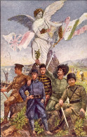 1910circa-Alleanza E Vittoria Cartolina Nuova Disegnatore Del Sennio - Patrióticos