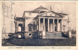 1927-cartolina Vicenza Villa Rotonda Palladiana Diretta In Svizzera Affrancata 2 - Vicenza