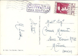 1959-cartolina Foto Aosta 3 Vedute Affrancata L.15 Prampolini Isolato - Aosta