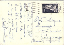 Y1959-cartolina Sicilia Paradiso Del Mediterraneo Affrancata L.15 Byron Isolato - Cartes Géographiques