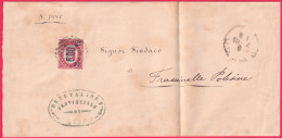1881-piego Affrancato 2c.su 5.00 - Storia Postale