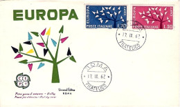 1962-s.2v.Europa Unita Su Fdc Illustrata Universal - FDC